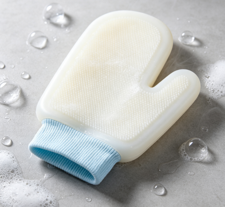 Upgraded Thickened Silicone Bath Glove, Powerful Gentle Body Exfoliator - Image 2