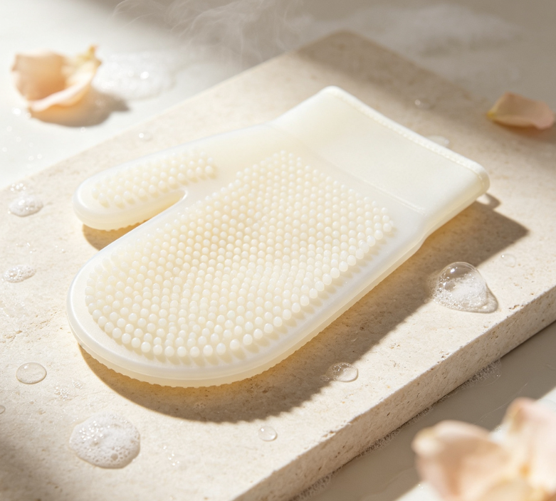 Silicone Spa Exfoliating Mitt, Household Body Scrub Glove for Skin Care