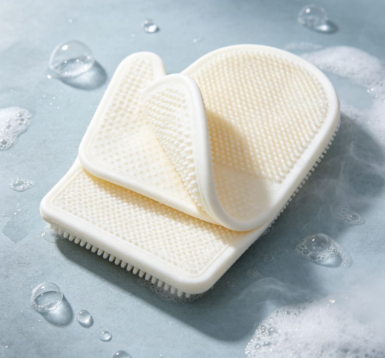 Reusable Silicone Bath Scrub Gloves, Smooth Skin Exfoliating Gloves - Image 2