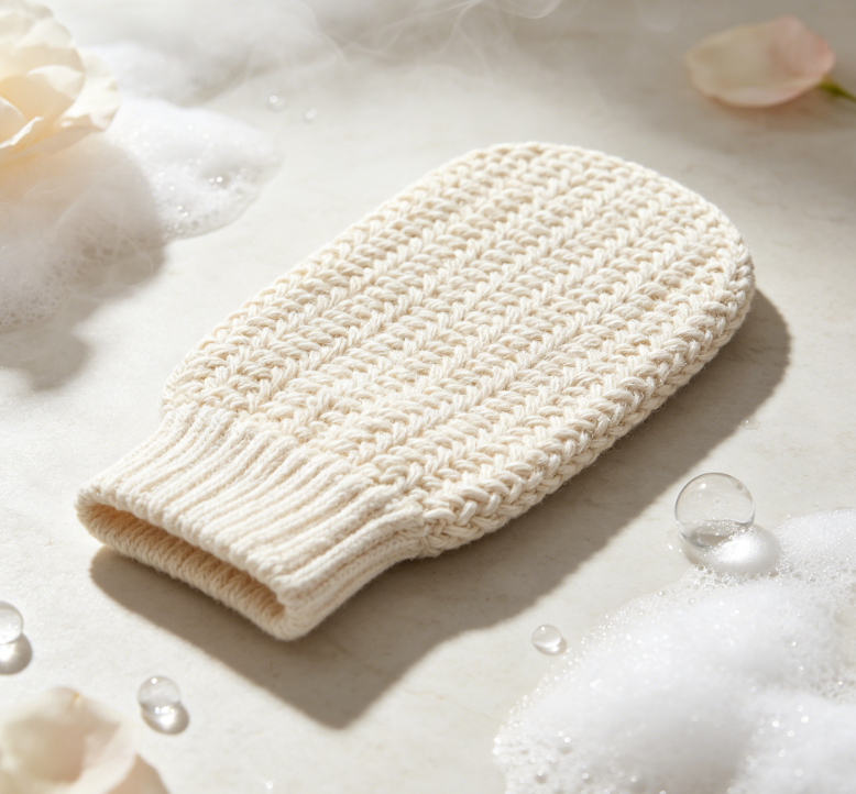 Household Linen Skin Exfoliating Glove, Spa Quality Body Scrub Bath Mitt - Image 2