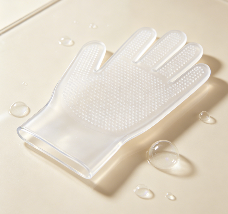 Waterproof Silicone Body Scrub Gloves, Household Bath & Cleaning Scrub Gloves