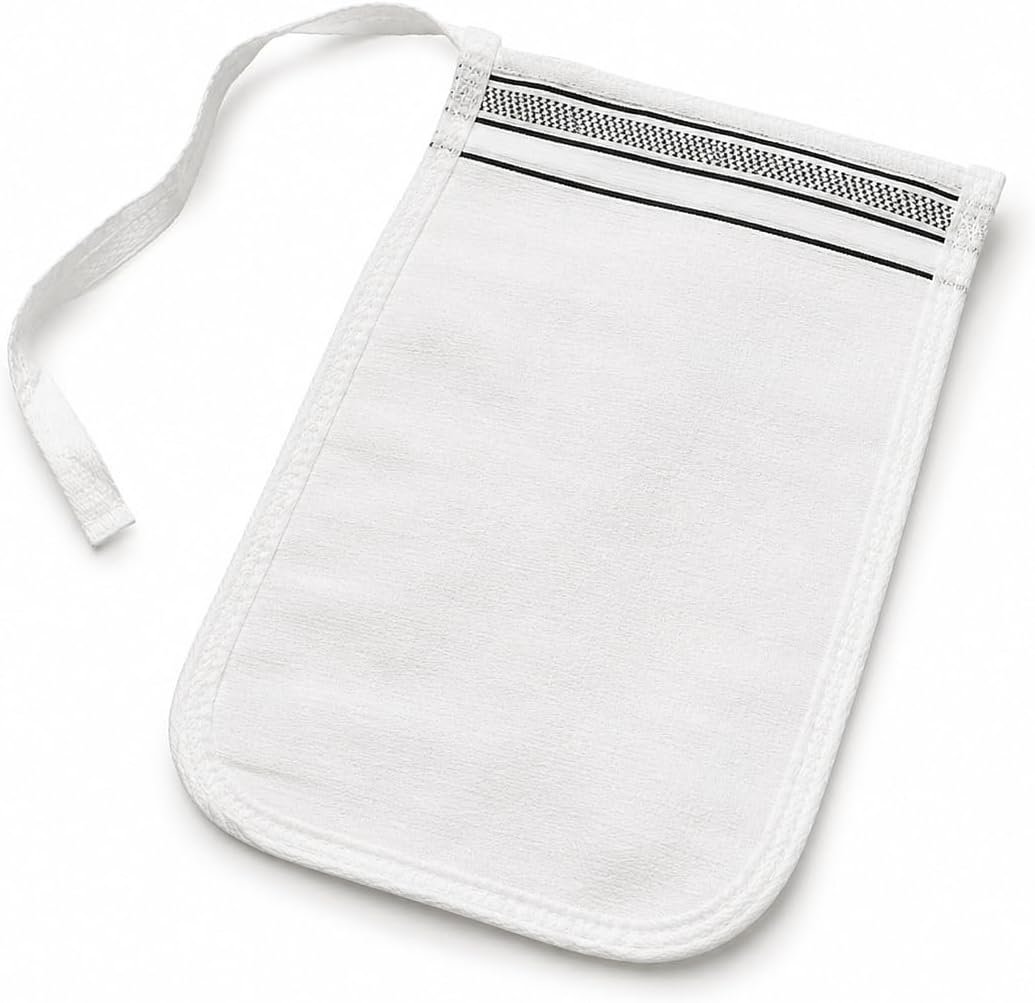Exfoliating Bath Gloves | Beige Deep Cleansing Tool | Dual-Use for Body and Face (Removes Dead Skin)
