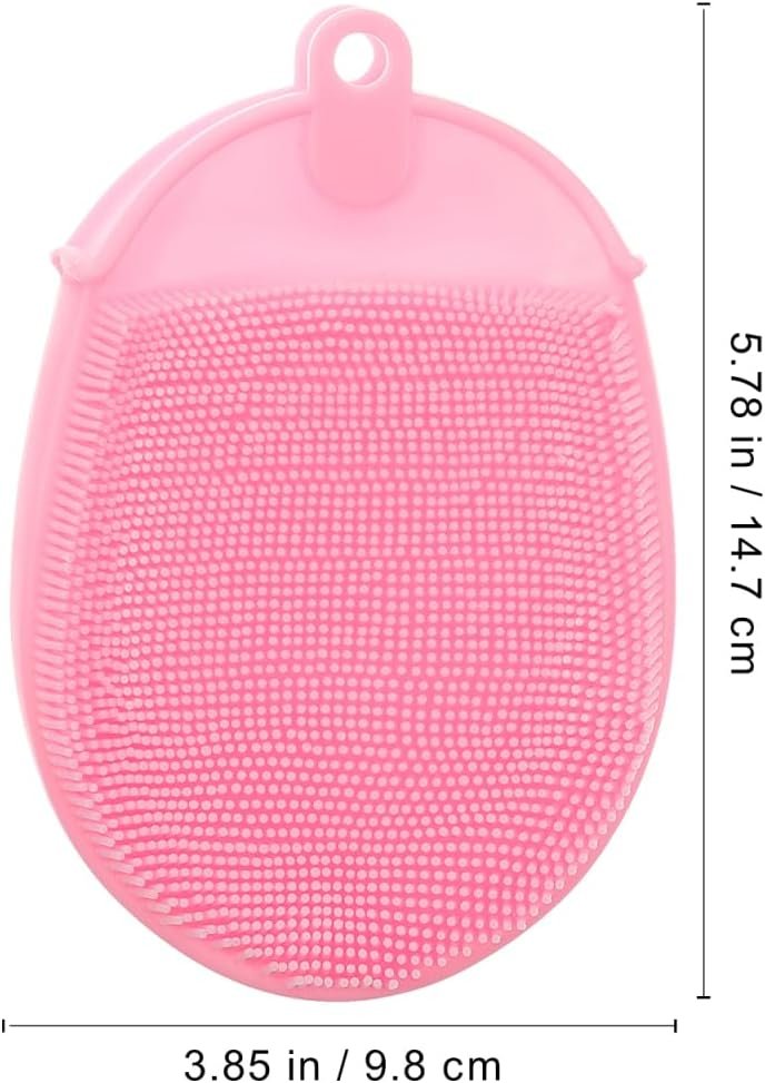 3-Piece Silicone Shower Cleansing Brush Set | Body Exfoliating Gloves and Facial Scrub Brush Combo | Quick-Drying Home Care Tools - Image 2