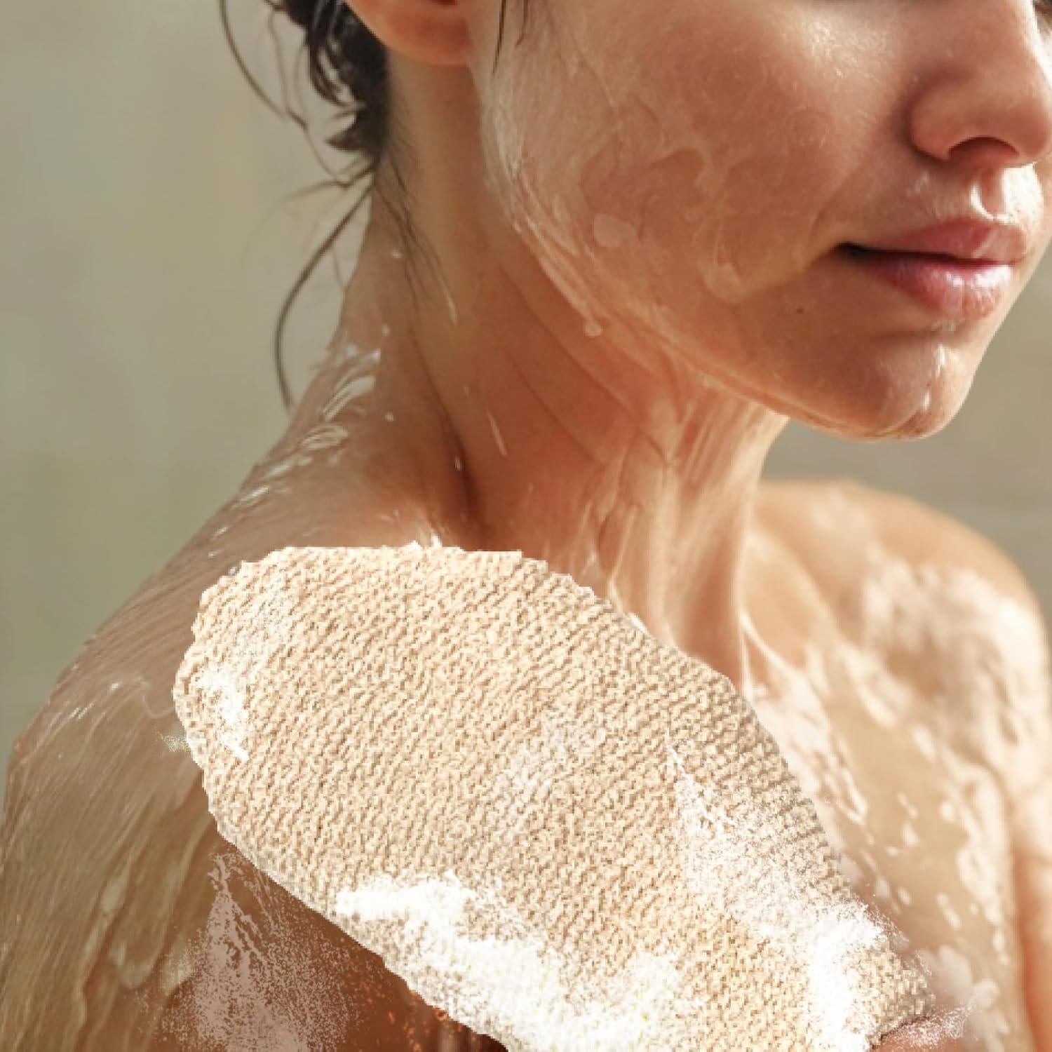 2-Pack Hemp Fiber Exfoliating Gloves | Body Scrub Cleansing Tool | Glove-Style Face Towel (Unisex) - Image 2