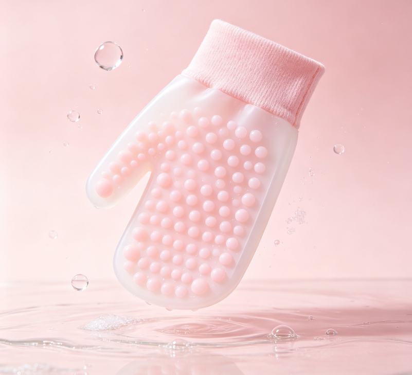 Silicone Body Scrub Gloves, Deeply Cleanses Pores and Exfoliates in Bath Products - Image 2