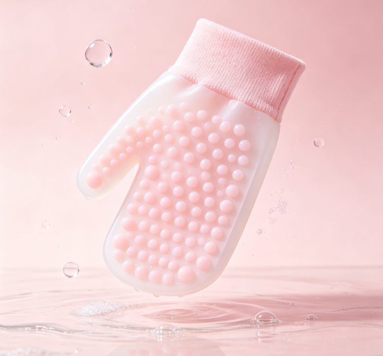 Silicone Body Scrub Gloves, Deeply Cleanses Pores and Exfoliates in Bath Products